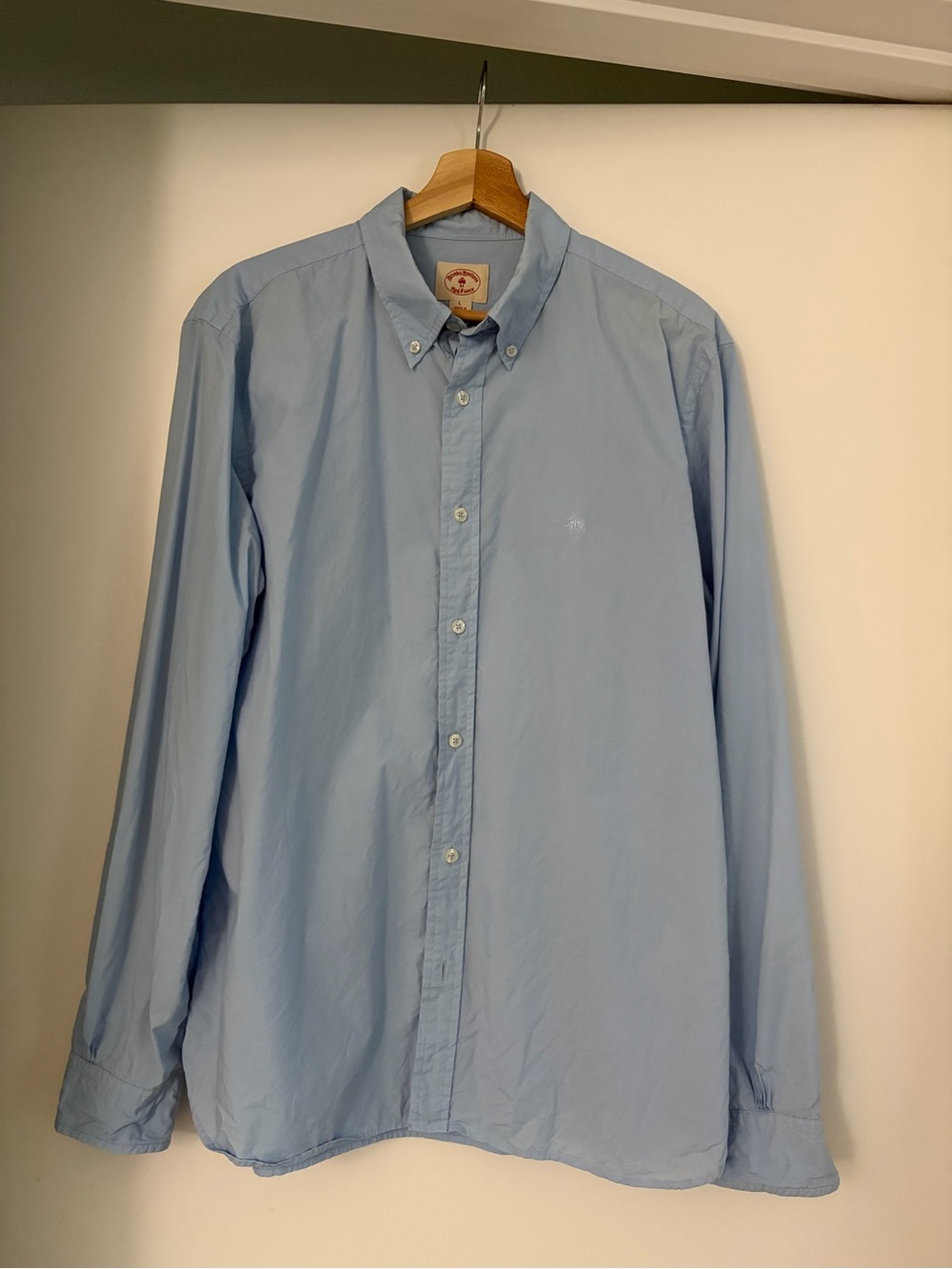 Brooks Brothers Classic Pale Blue Button-Down Dress Shirt